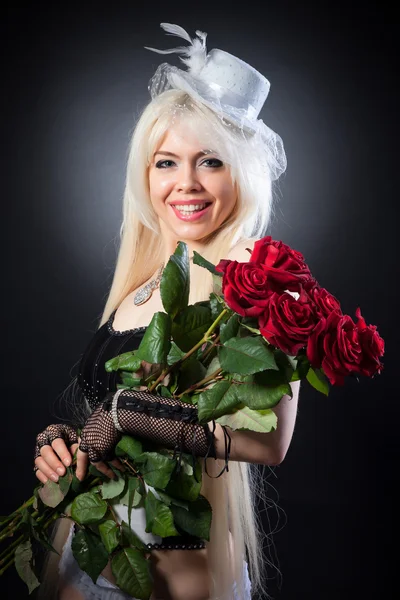 Chica en sombrero vintage —  Fotos de Stock