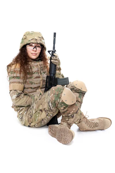 Army girl — Stock Photo, Image