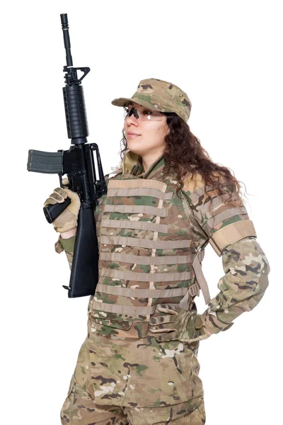 Army girl — Stock Photo, Image