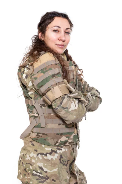 Menina do exército — Fotografia de Stock