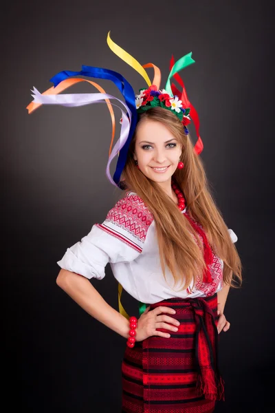 Woman in ukrainian clothes — Stock Photo, Image