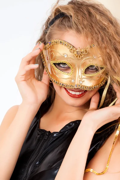 Frau mit Maske — Stockfoto