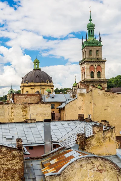 Lviv bird's-eye view — Stock Photo, Image