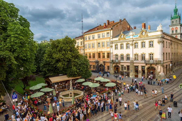 Centro da cidade de Lviv — Fotografia de Stock