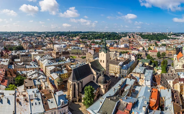 Vista de pájaro de Lviv — Foto de Stock