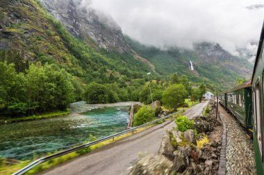 Norveç'te ünlü Flam tren, tren