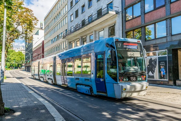 Moderní město tramvají — Stock fotografie