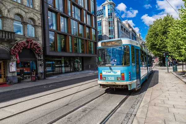 Moderní město tramvají — Stock fotografie