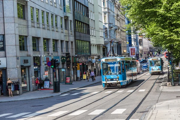 Modern stad spårvagn — Stockfoto