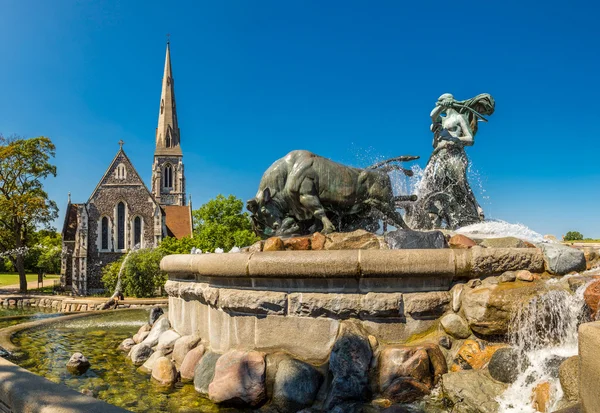 A Fonte Gefion em Copenhague — Fotografia de Stock