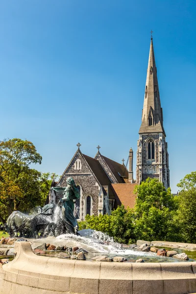 The Gefion fountain in Copenhagen — Stock Photo, Image