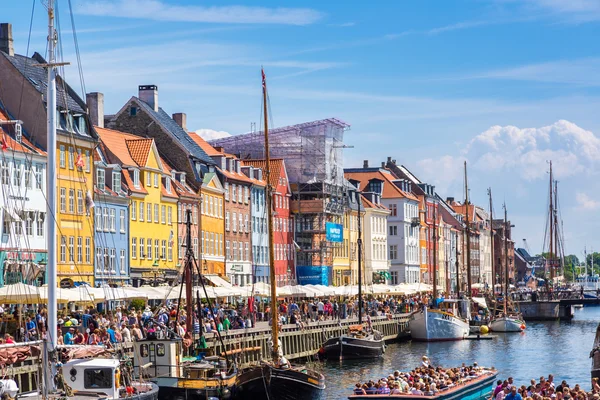 Słynnej dzielnicy Nyhavn — Zdjęcie stockowe