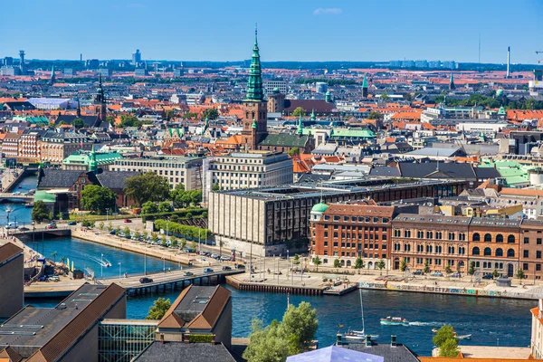 Stad Kopenhagen, Denemarken Stockfoto