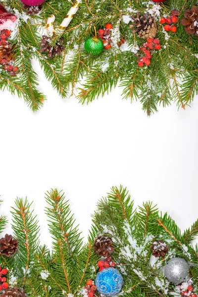 Fondo de Navidad con bolas y decoraciones — Foto de Stock