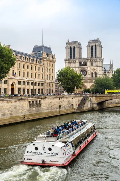 Sekwana i Notre Dame — Zdjęcie stockowe