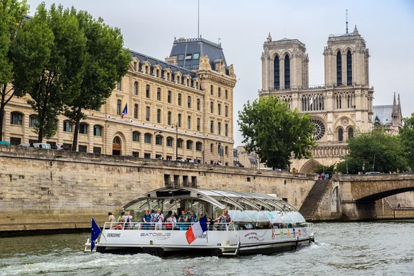 Sekwana i Notre Dame — Zdjęcie stockowe