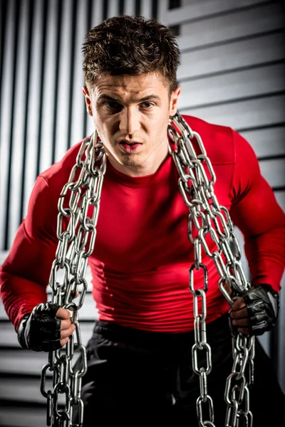 Muscular  guy with chain