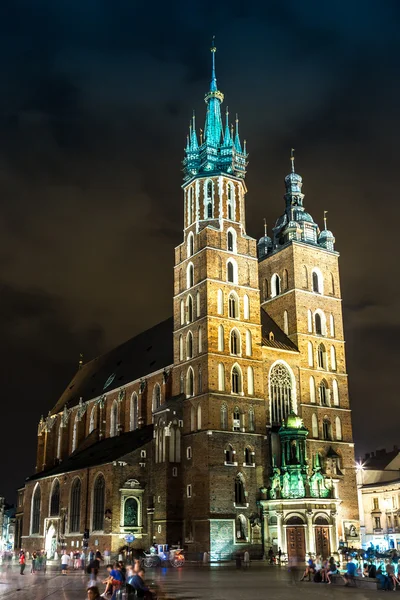 Marienkirche bei Nacht — Stockfoto