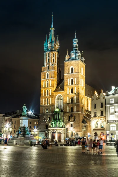 St. Mary's Church at night — Stock Photo, Image