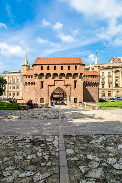 Barbakán v Krakově, Polsko — Stock fotografie