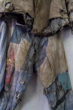 Prisoners' clothes in Auschwitz clipart