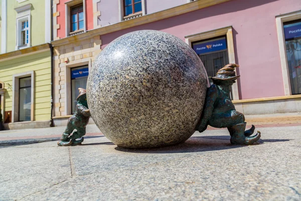 Escultura de gnomos en Wroclaw , — Foto de Stock