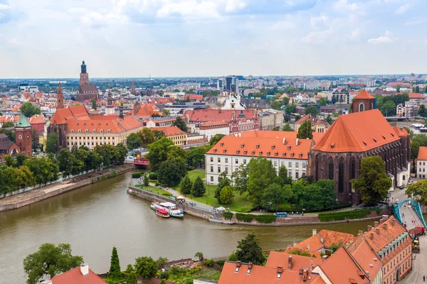 Luchtfoto van Wroclaw — Stockfoto