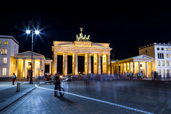 Brandenburg gate at night — Stock Photo, Image