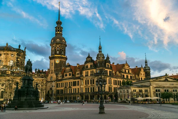 Solnedgången över Dresden. — Stockfoto