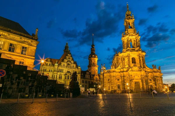 Zonsondergang van Dresden. — Stockfoto