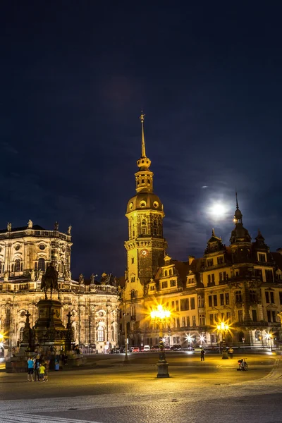 Nachtansicht von dresden — Stockfoto