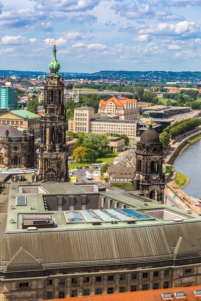 Dresden 'in panoramik görünümü — Stok fotoğraf