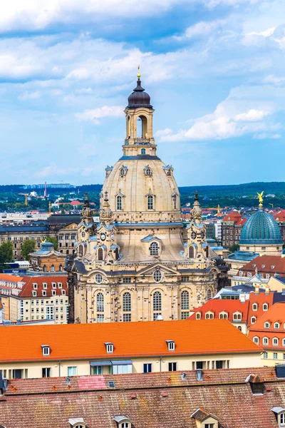 Drezno i kościół Frauenkirche — Zdjęcie stockowe