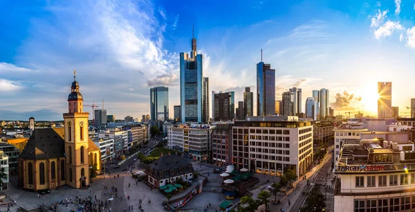 Luchtfoto van Frankfurt — Stockfoto