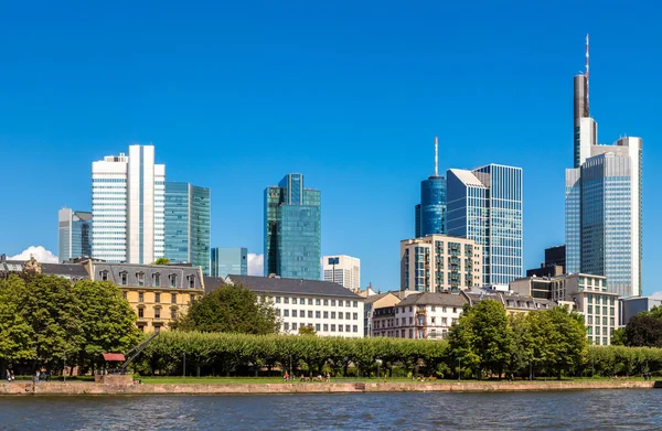 Financieel district in Frankfurt — Stockfoto