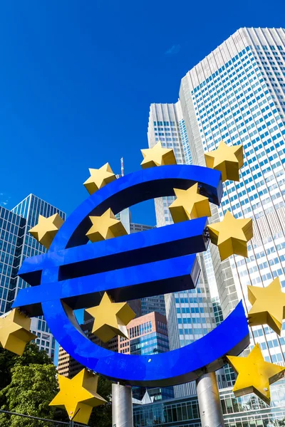 EURO Firma en Frankfurt — Foto de Stock