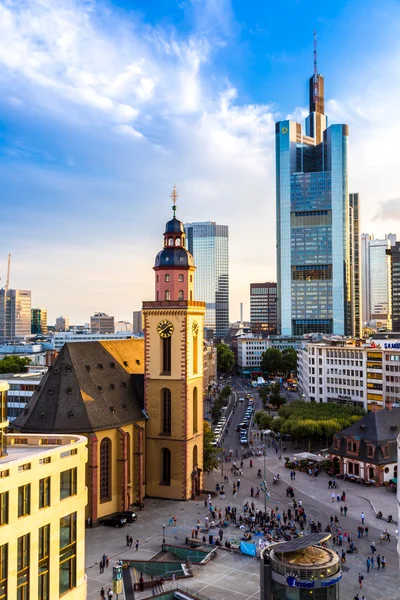 Flygfoto över Frankfurt — Stockfoto