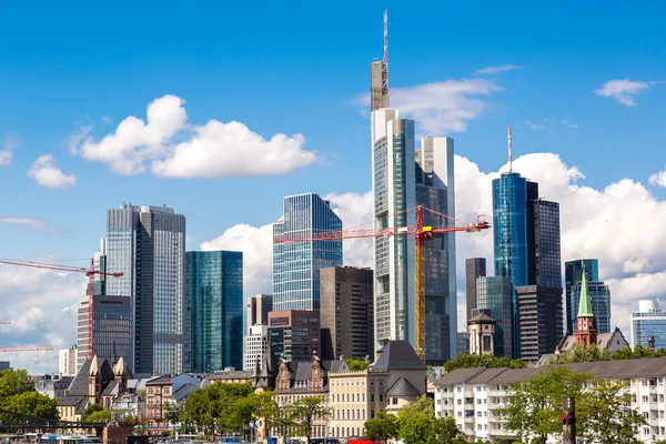 Finansdistriktet i Frankfurt - Stock-foto