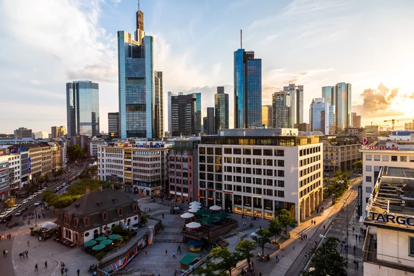 Flygfoto över Frankfurt — Stockfoto