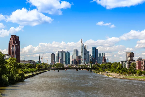 Financieel district in Frankfurt — Stockfoto