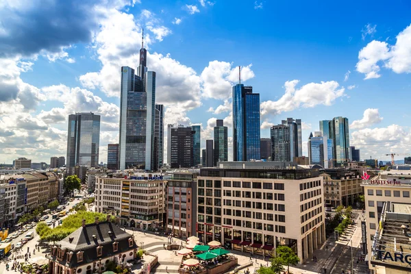 Financieel district in Frankfurt — Stockfoto