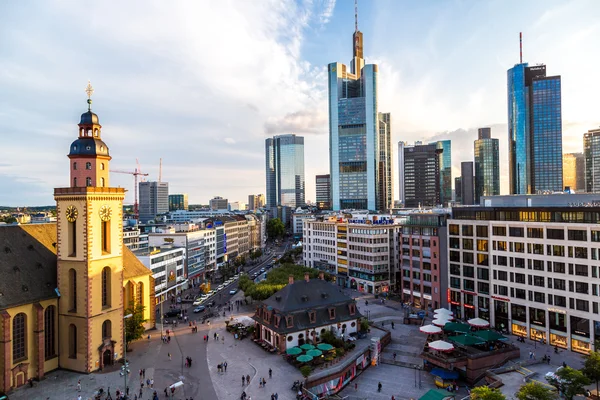 Luftaufnahme von Frankfurt — Stockfoto