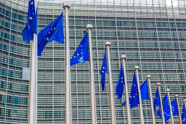 European flags  in Brussels — Stock Photo, Image