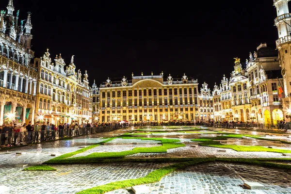 Het grand place in Brussel — Stockfoto