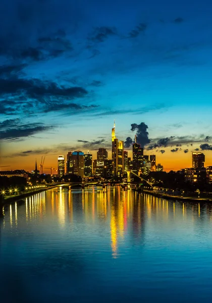 Frankfurt am Main at sunset — Stock Photo, Image