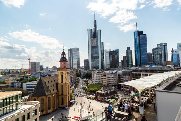 Luftaufnahme von Frankfurt — Stockfoto