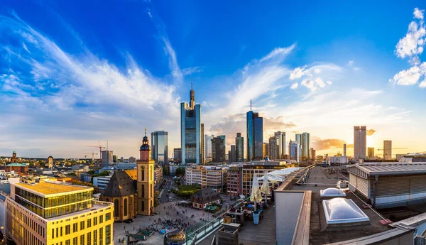 Letecký pohled na Frankfurt — Stock fotografie
