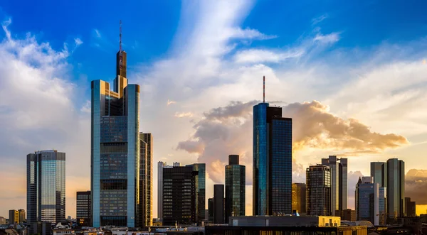 Finanzviertel in Frankfurt — Stockfoto