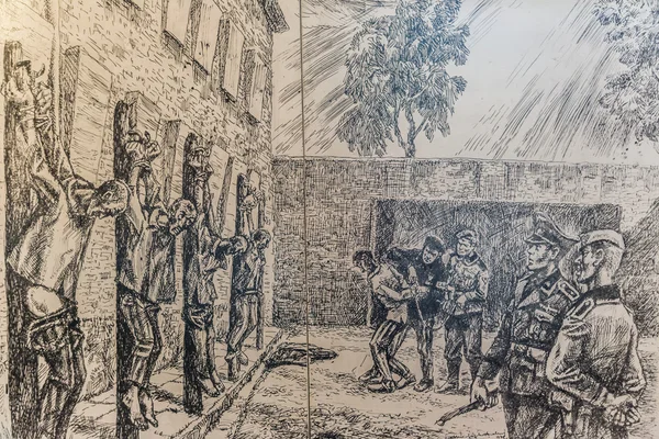 Στρατόπεδο συγκέντρωσης στο Άουσβιτς. — Φωτογραφία Αρχείου