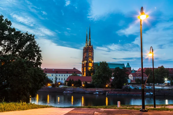 Wroclaw at night — Stock Photo, Image